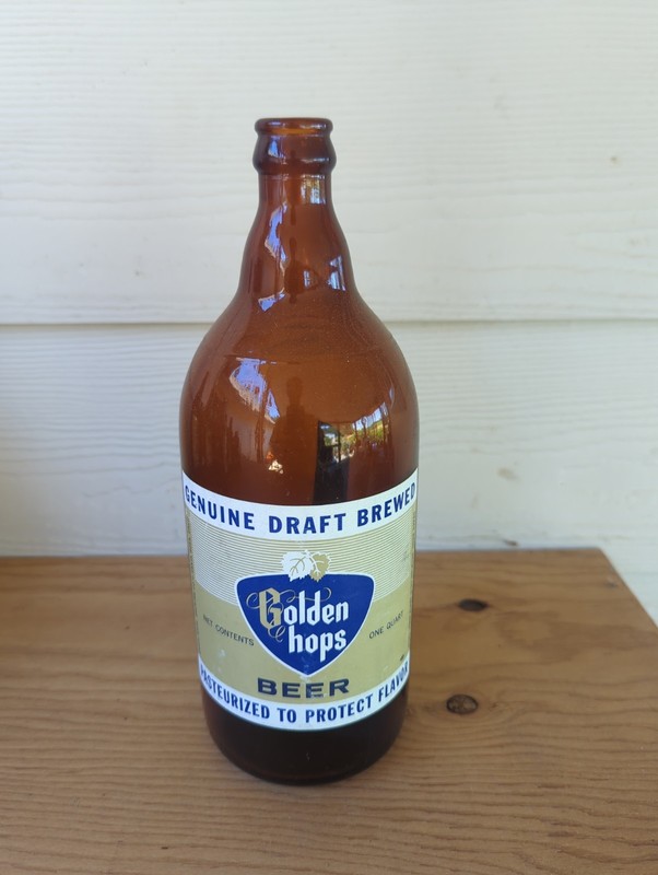 Golden Hops Vintage Quart Bottle