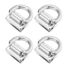 4Pcs Bag Side Clips Buckle Metal Purse Suspension Clasps Silver