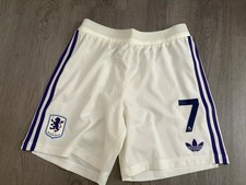 Aston Villa Adidas Off White 2025/2026 Player Issue 3rd Kit Shorts Size XL No 7