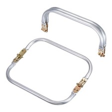 Metal Purse Frame 2Pcs, 7.9" Rectangle Lock Frame Kiss Lock Clasp Bag Frame