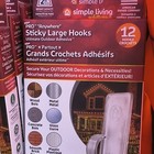 Simple Living Solutions PRO "Anywhere" Adhesive Large Hooks Clear Plastic 12 Pa… — photo 3