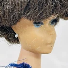 VTG 1958 1962 Mattel Barbie Midge Doll Bubble Cut Hair Head Brunette FREE SHIP