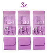 3x Nail Clippers 16 Pcs Set Stainless Steel Manicure Pedicure BeautyCare Kit