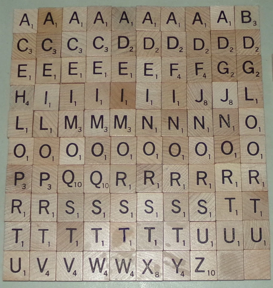 455 Wooden Genuine Scrabble Letters Tiles Mixed Lot Wood Arts & Crafts Jewelry - Image 4 of 4