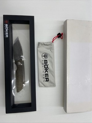 Boker M4 Sherman-Damast Pocket Knife 3.03'' Damascus Blade Framelock