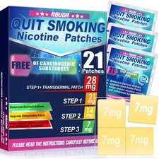 Nicotine Patches Step 1 , 21Mg Upgraded to 28Mg 4  7Mg , Quit Smoking Patches,