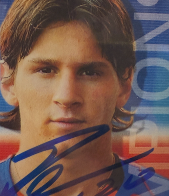Lionel Messi #35 Megacracks REPRINT Card Rookie AUTHENTIC Signed