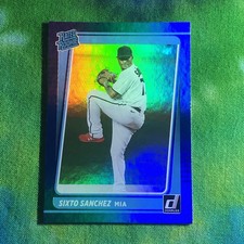 2021 Donruss Sixto Sanchez Holo BLUE SP & Base Rated Rookie #34 Marlins
