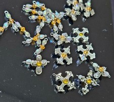 Connector Cross shape DIY Jewelry Making Silver White 20mm 100 pcs