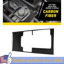 1pc Carbon Fiber Console Gear Shift Panel Cover For Mazda 3 Axela 2020-2024 Y
