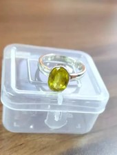 Certified Natural Yellow Sapphire 925 Starling Silver Handmade Astrological Ring