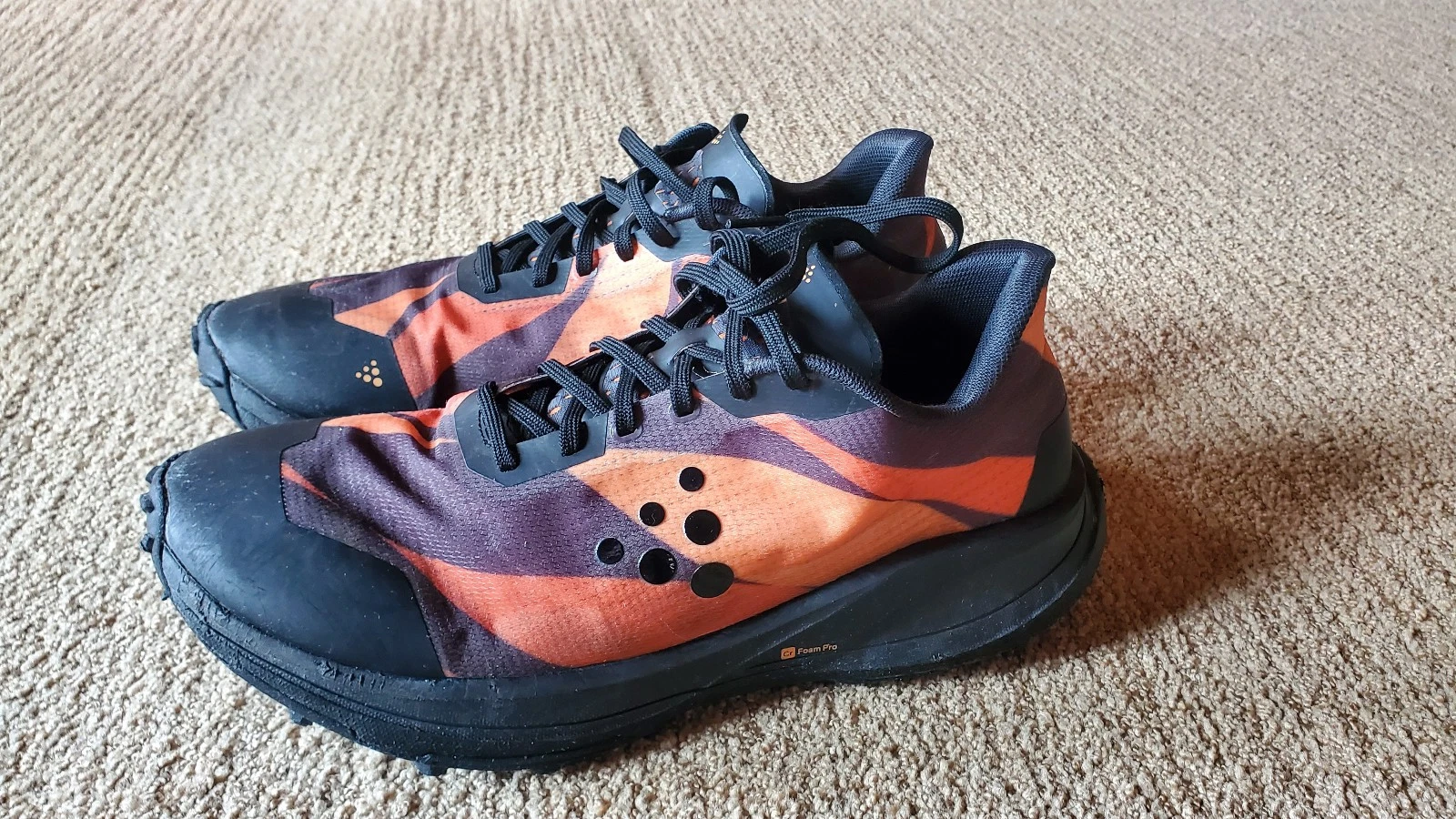 Craft Pure Trail Pro Men's Trail Running Shoes Size US 9.5 Eu 43 Black / Orange