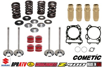 Suzuki Z400 DRZ400 LTZ400 Kibblewhite Valves Titanium Springs Guides Cometic Kit