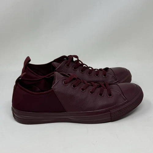 Scarpe Converse All Star Abbey donna 9 mandrini bassi tessuto pelle bordeaux
