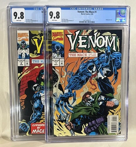 Venom: The Mace #1 & #2 CGC 9.8 graded comics bundle