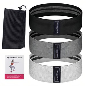 3 Pcs Bandes de résistance Tissu Loop Bande d'exercice Ensemble entraînement fitness Gym Yoga US