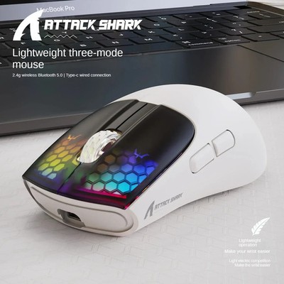 Attack Shark X5 2.4G Wireless Bluetooth Mouse 3 Modes Optical Gaming Mouse