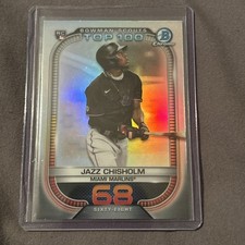 2021 Bowman Chrome Scouts Top 100 Jazz Chisholm #BTP-68 Rookie Card RC. rookie card picture