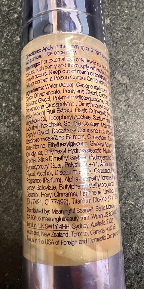 Meaningful Beauty Creme de Serum by Cindy Crawford 1 fl oz -Authentic-Sealed - Image 4 of 4