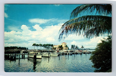 #ad Bradenton FL Florida Yacht Basin Boat Docks Antique Vintage Postcard $0.99
