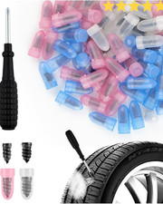 100PCS Tire Repair Screws Kit With Screwdriver 3 Sizes Rubber Plugs Flat Tires