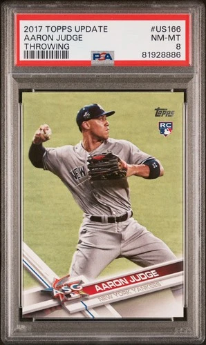 2017 Topps Update #US166 Aaron Judge Throwing PSA 8