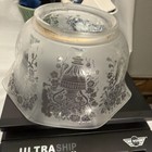Antique Acid-Etched Glass Lamp Shade 1800 to 1900's for Early Gas or Electric — photo 1