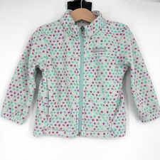 Columbia Girl's Polka Dot Fleece Zip Up Jacket 2T