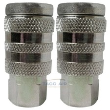 2 Pack Industrial M style Air Compressor Quick Connect Coupler 1/4" NPT Female