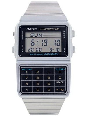 Japan NEU Casio Data Bank DBC-611-1DF Unisex Retro Multifunktionsuhr