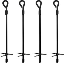 Ground Anchors 15 Inch 4pk Black Shed Anchor Kit Greenhouse Tie Down Ground Stak