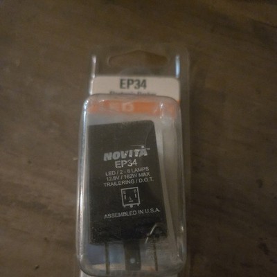 Novita EP34 3-Pin Electronic Turn Signal Flasher Relay Hazard LED Light Bulb USA