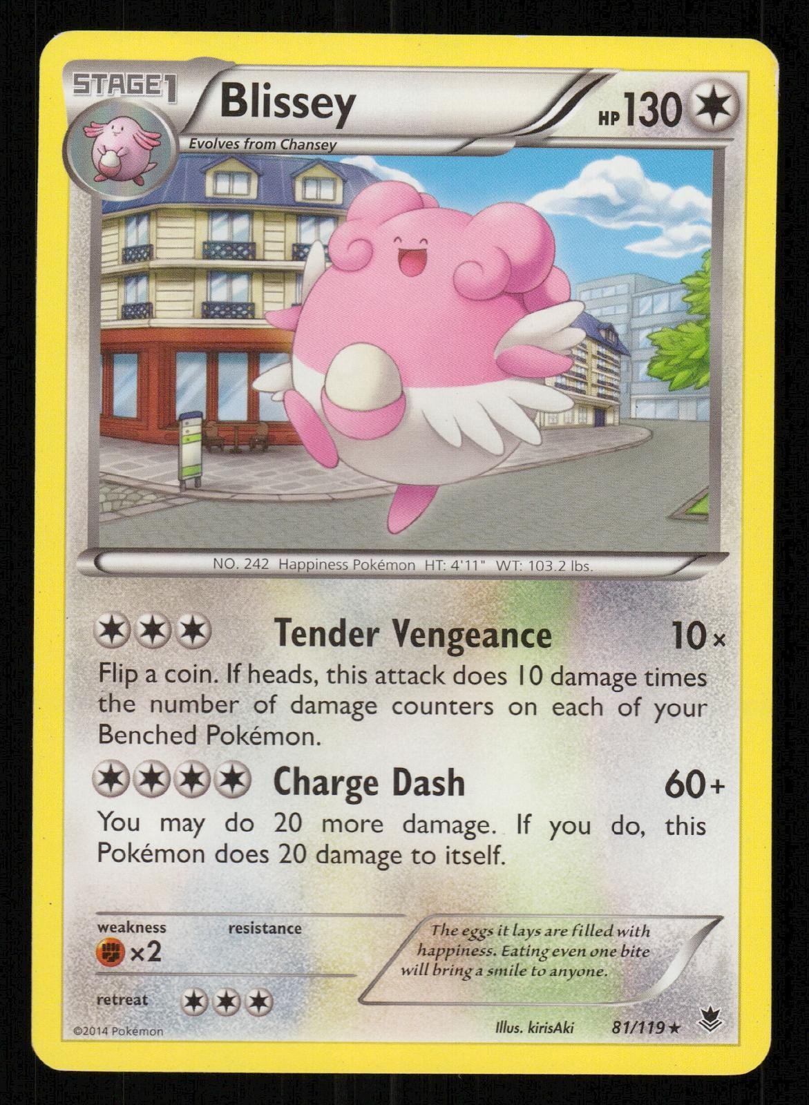 Blissey 81/119 Rare Phantom Forces Pokemon Heavily Played