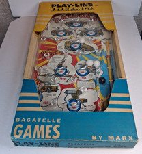Vintage 1950s Marx Bazooka Bagatelle Game Pinball Military Theme w/ Original Box