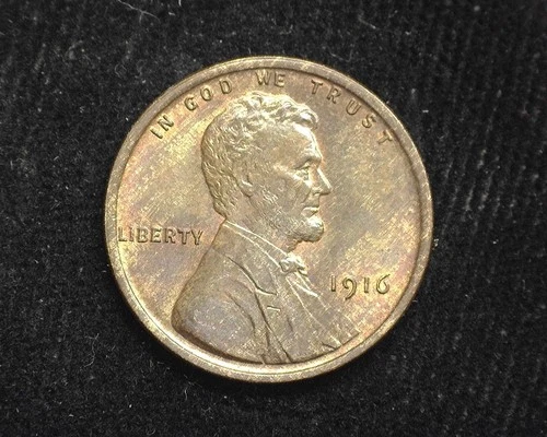HS&C: 1916 Lincoln Wheat Penny/Cent BU R/B - US Coin