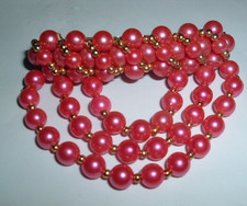 VINTAGE PINK PEARL WATERFALL HAIR BARRETTE