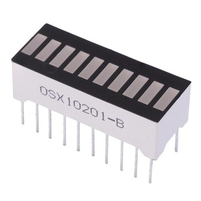 Blue 10-Segment LED Bar Array Display