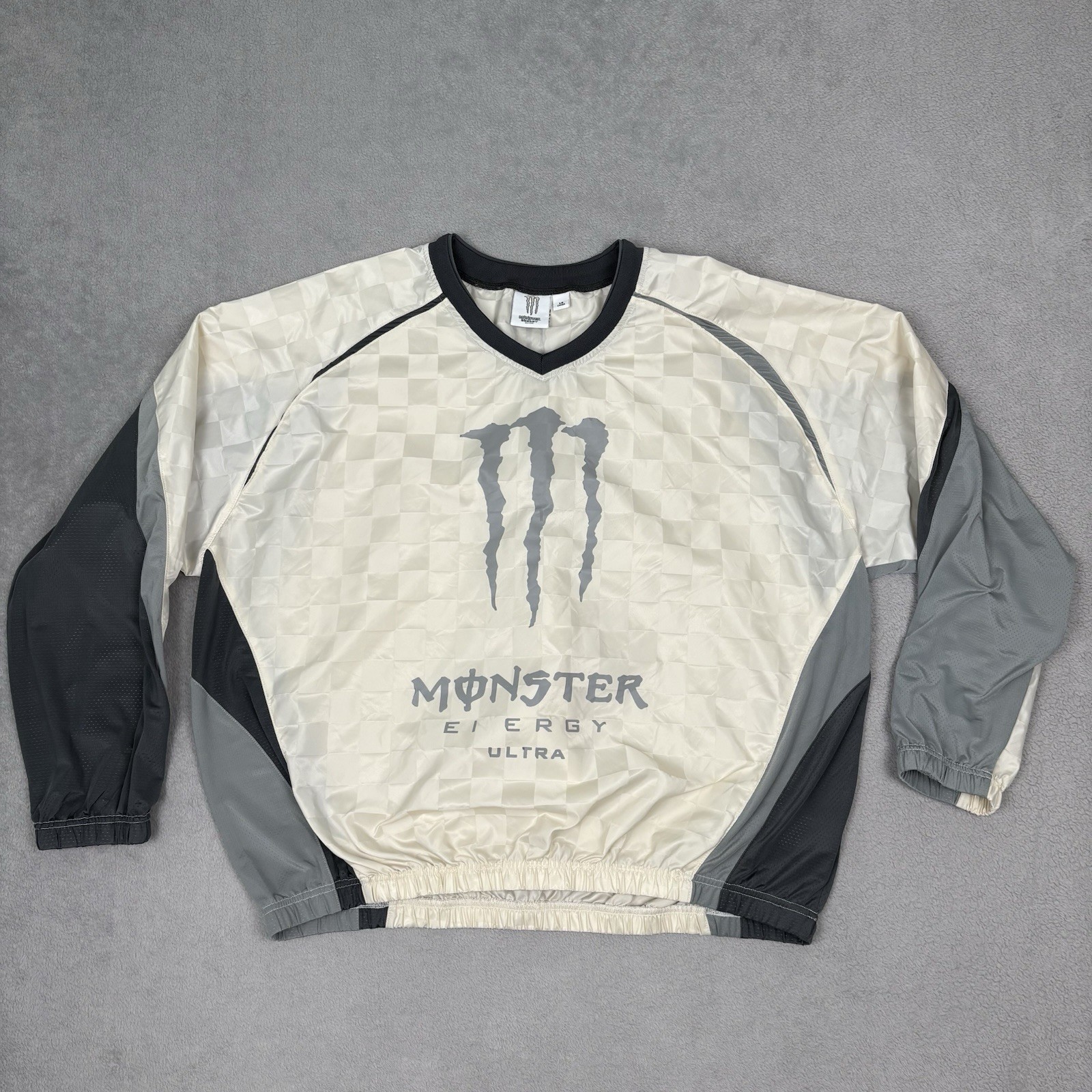 Monster Energy ULTRA Windbreaker Jacket Mens Large Pullover Reflective Jersey