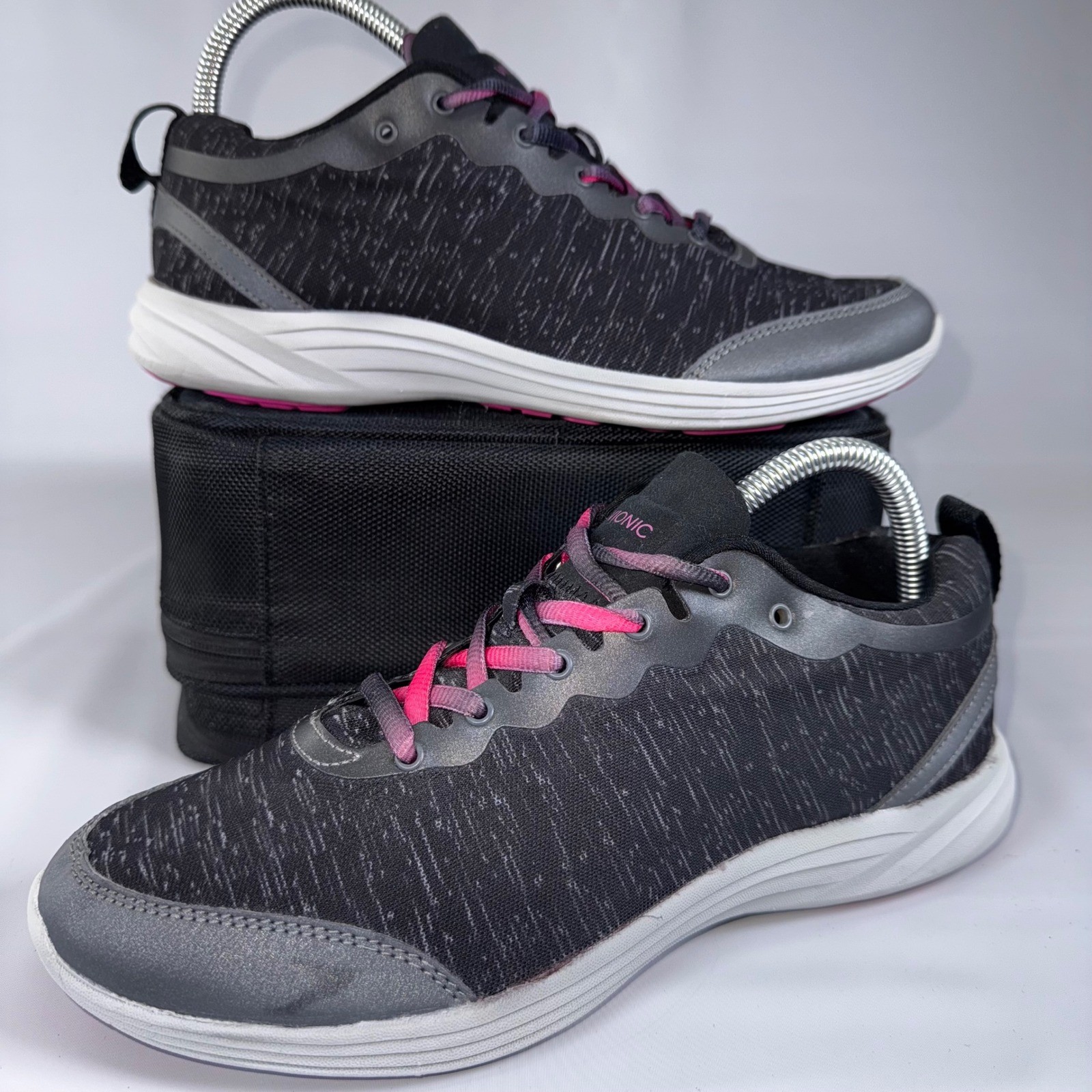 Vionic Lightweight Sneakers with Pink Accents Size 8.5 Walking Shoes-image