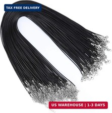 Necklace Cord, 100pcs 1.5mm Waxed Bulk Leather Necklace Cord Necklace Rope Strin