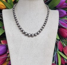 Tiffany  Co. Sterling Silver 925 Graduated Beaded Ball Necklace 10