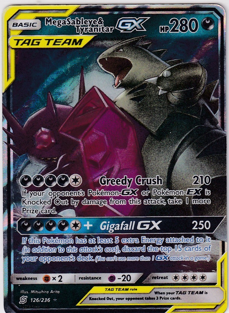 Mega Sableye & Tyranitar GX 126/236 Sm-Unified Minds Holo