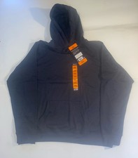 Kirkland Signature Mens Hoodie Dark Blue Pullover Kangaroo Pocket Stretch