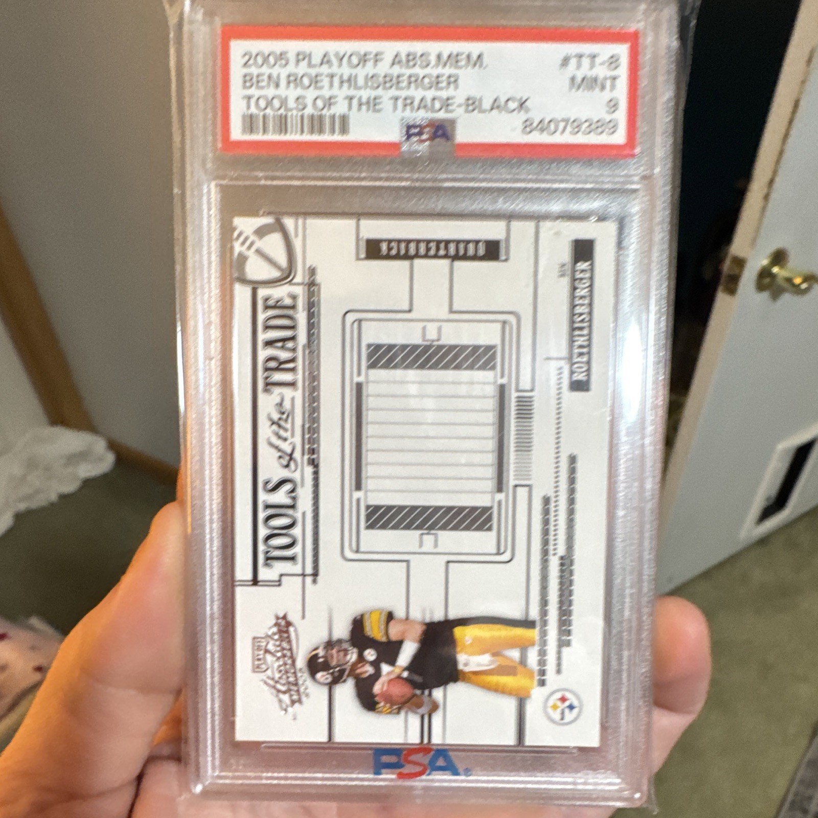 Playoff Ben Roethlisberger Steelers TT-8 Black /100 PSA 9