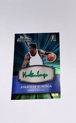 Jonathan Kuminga ジョナサン クミンガ 直筆サイン /49 RC 2022 Wild Card JONATHAN KUMINGA ROOKIE Card Green Auto Autograph