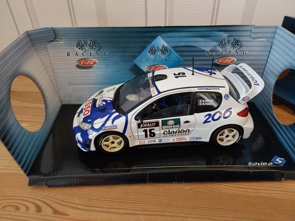 Solido Peugeot 206 WRC Clarion 1:18 Modellauto OVP In Box - Bild 3 von 3