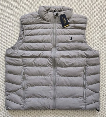 POLO Ralph Lauren Men's Packalbe Lightweight eco-loft VEST Gray Size XL  NWT