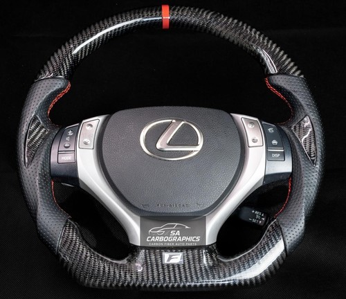 Lexus ES350 ES250 ES300h 2012-2017 Carbon Fiber Steering Wheel Flat Bottom - 第 1/14 張圖片