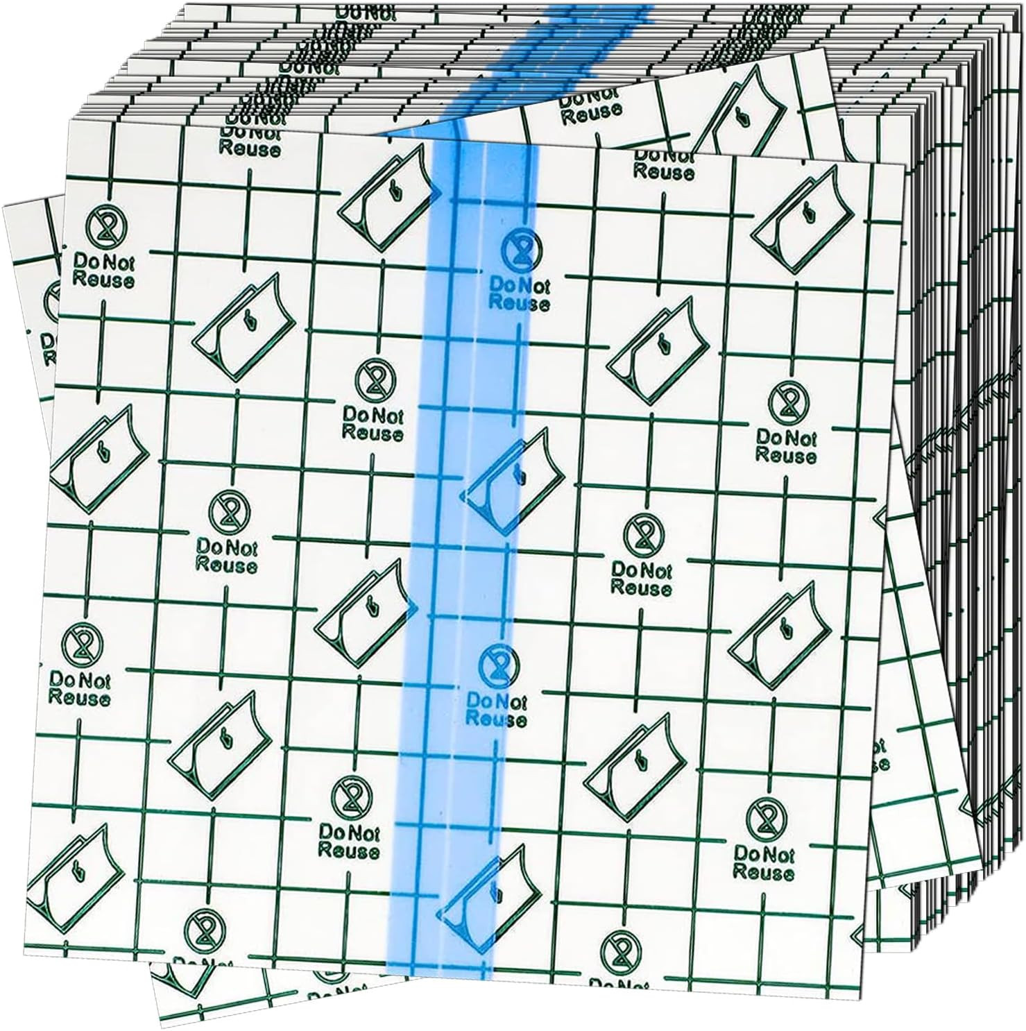 50 Piezas De Ventaje Adhesivo Elastico Transparente Venda Impermeable Grande...