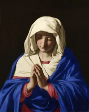 Catholic print picture- MOTHER MARY Praying - 8" x 10" ready to be framed